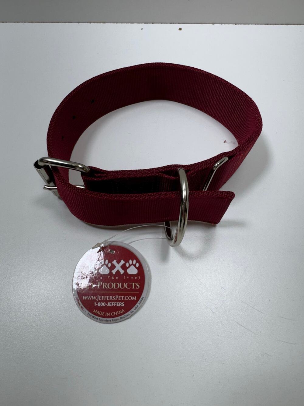 Heavy Duty Nylon Dog Collar Adjustable 2X21 Burgundy New Thick For Large Breed